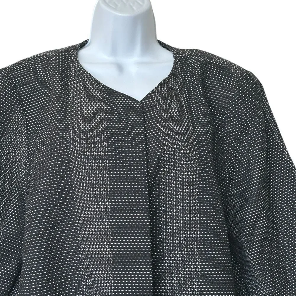 NWT Eileen Fisher Karume Dash Organic Cotton Blazer Collarless preppy classic XL